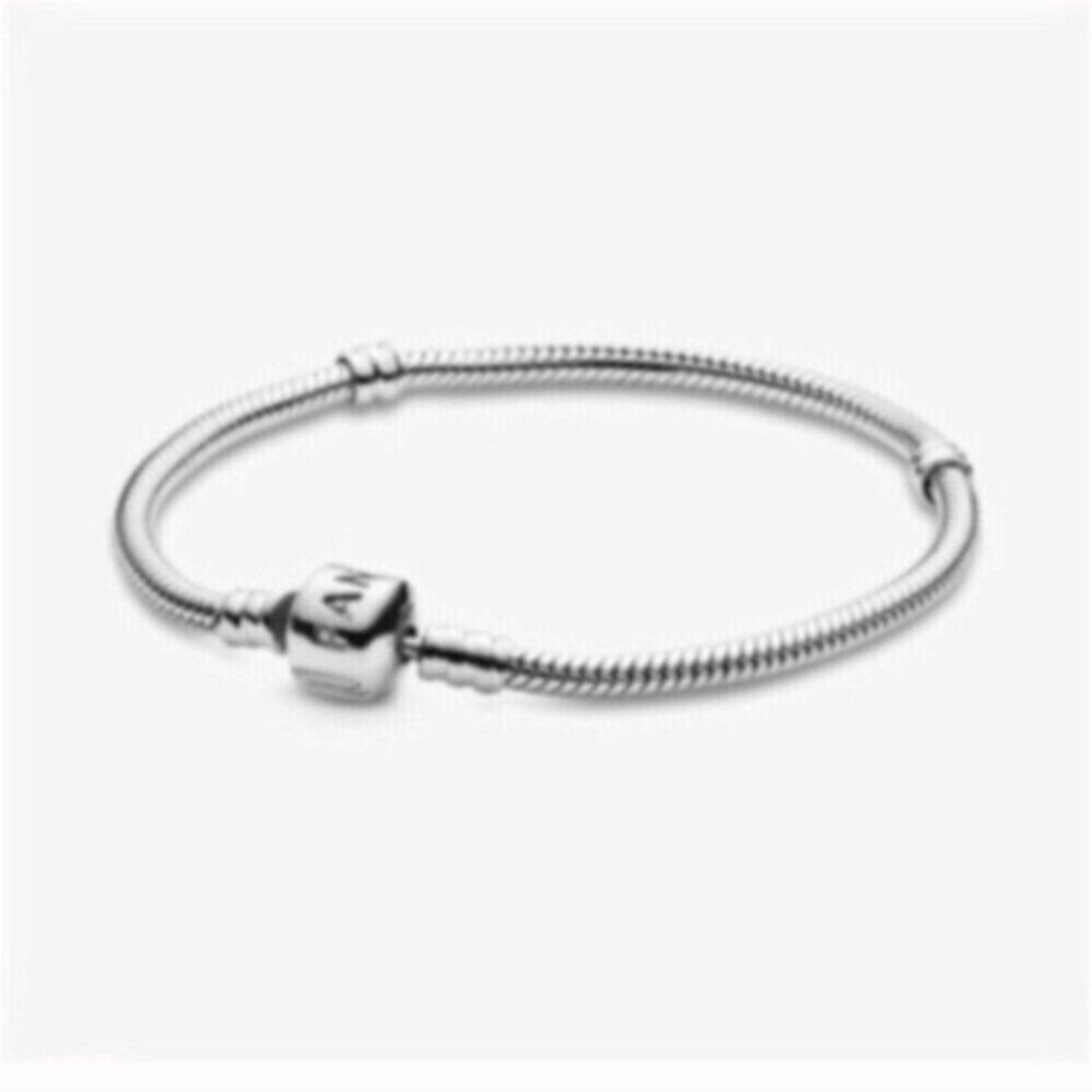 Pandora Moments Snake Chain Barrel Clasp Bracelet Authentic ALE Sterling Silver